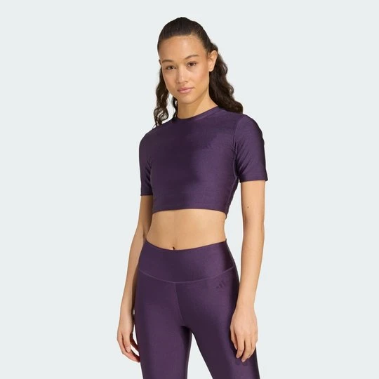 Zdjęcie produktu Koszulka Workout Essentials Shine Adidas Aurora Plum