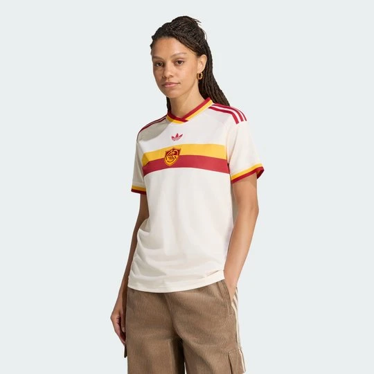 Zdjęcie produktu Koszulka wyjazdowa AS Roma 26 / 27 Adidas Wonder White