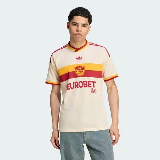 Zdjęcie produktu Koszulka wyjazdowa AS Roma 26 / 27 Adidas Wonder White