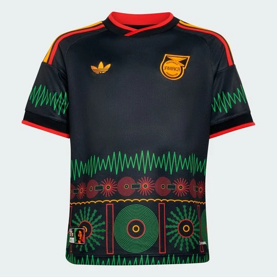 Zdjęcie produktu Koszulka wyjazdowa dziecięca Jamajka 26 x Bob Marley Adidas czarny