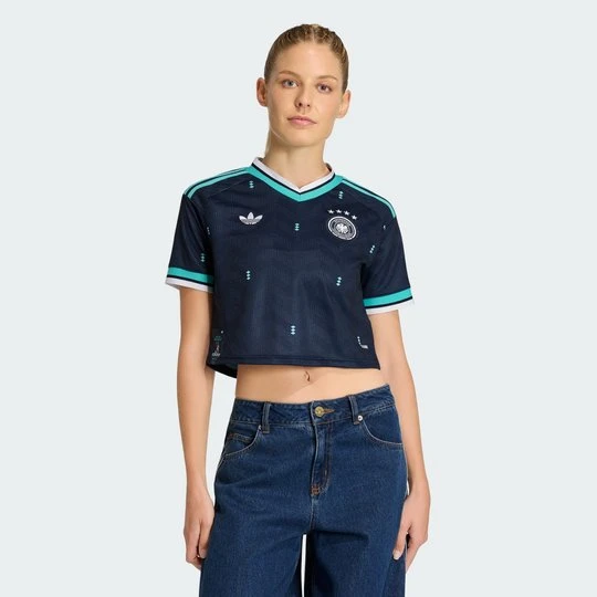 Zdjęcie produktu Koszulka wyjazdowa o skróconym fasonie Niemcy 26 Adidas Collegiate Navy