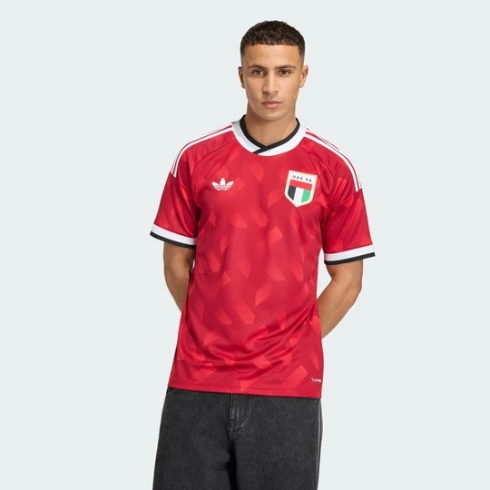 Zdjęcie produktu Koszulka wyjazdowa Zjednoczone Emiraty Arabskie 26 Adidas Team Collegiate Red