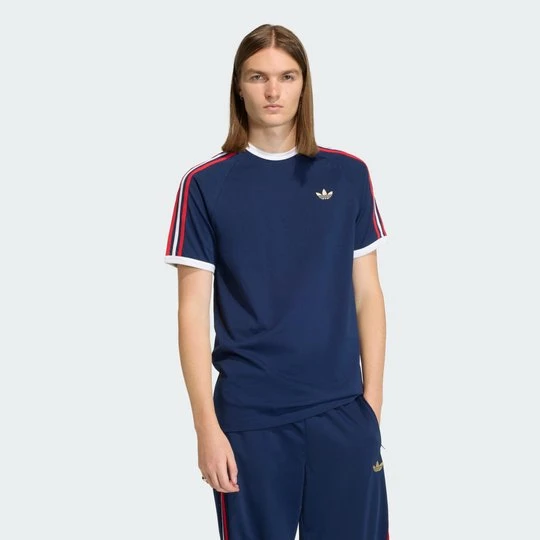 Zdjęcie produktu Koszulka z 3 paskami Adidas niebieski