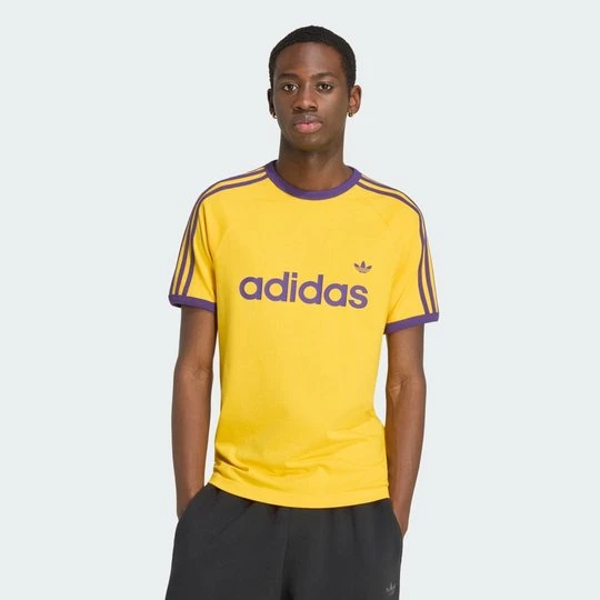 Zdjęcie produktu Koszulka z 3 paskami Slim Ringer Adidas Crew Yellow
