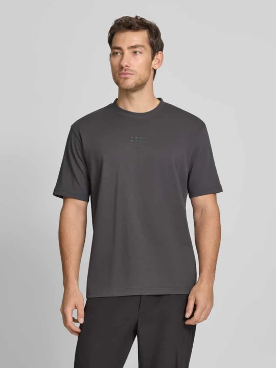 Zdjęcie produktu męski t-shirt o kroju regular fit z czystej bawełny model 'TEE 10' Boss Średnioszary