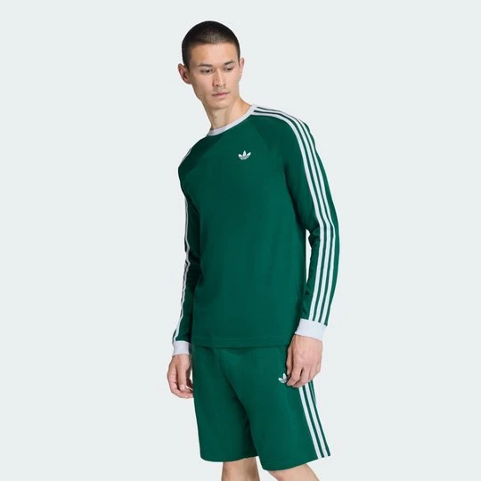 Zdjęcie produktu KOSZULKA Z DŁUGIM RĘKAWEM 3-STRIPES Adidas Collegiate Green