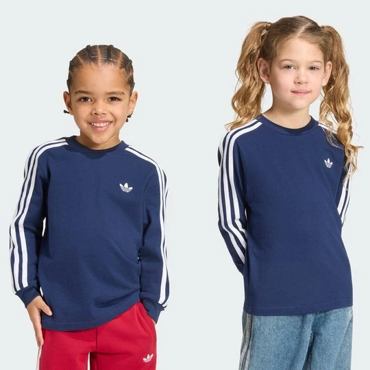 Zdjęcie produktu Koszulka z długim rękawem 3-stripes Adidas Night Indigo