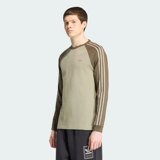 Zdjęcie produktu KOSZULKA Z DŁUGIM RĘKAWEM 3-STRIPES Adidas zielony