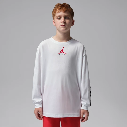 Zdjęcie produktu Koszulka z długim rękawem dla dużych dzieci Air Jordan - Biel