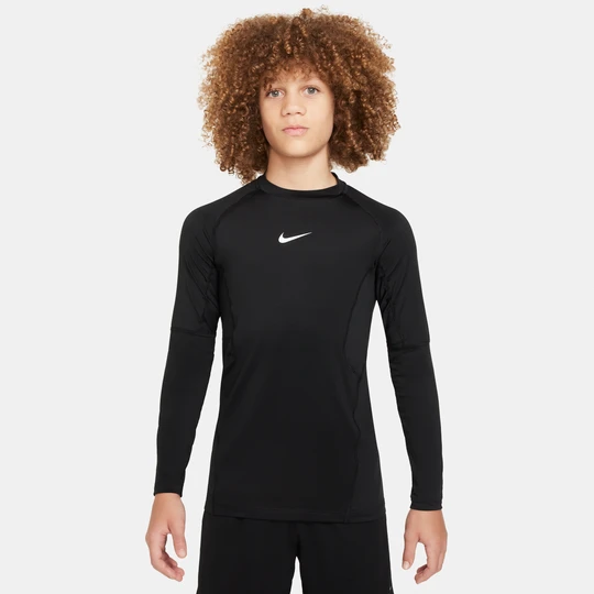Zdjęcie produktu Koszulka z długim rękawem dla dużych dzieci (chłopców) Dri-FIT Nike Pro - Czerń