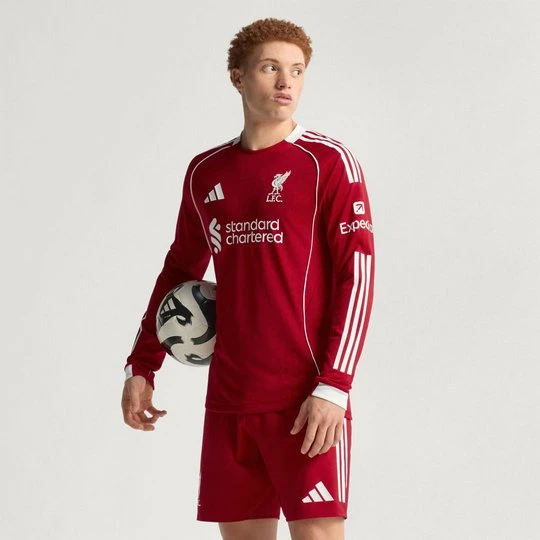 Zdjęcie produktu Koszulka z długim rękawem Liverpool 25 / 26 Home Authentic Adidas Strawberry Red