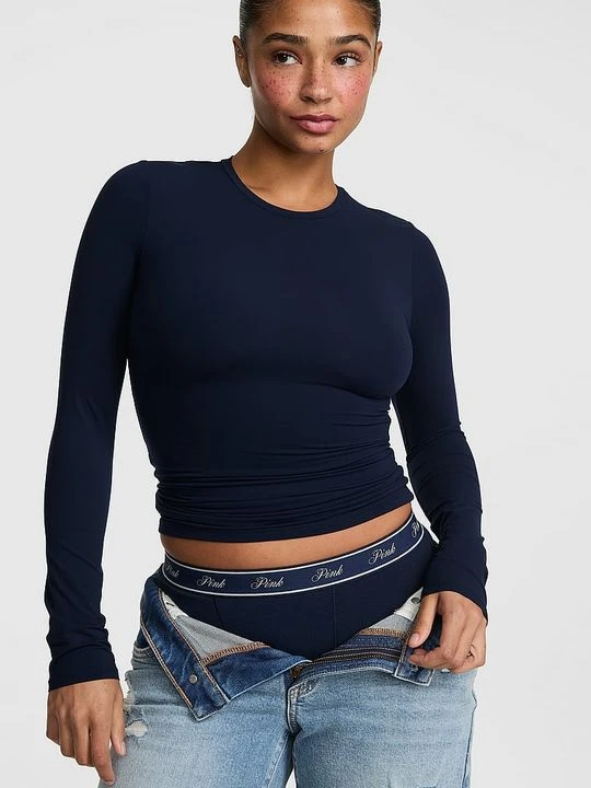 Zdjęcie produktu Koszulka z długim rękawem PINK Base Stretch Victoria's Secret Niebieski