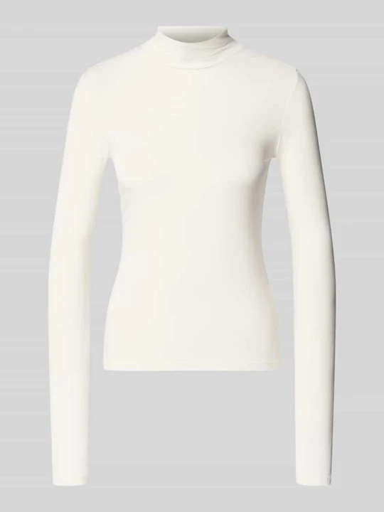 Zdjęcie produktu Koszulka z długim rękawem w kroju slim fit z mieszanki lyocellu z golfem REVIEW Złamany biały