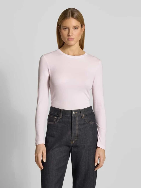 Zdjęcie produktu Koszulka z długim rękawem z mieszanki lyocellu, krój slim fit Marc O'Polo Jasnoróżowy
