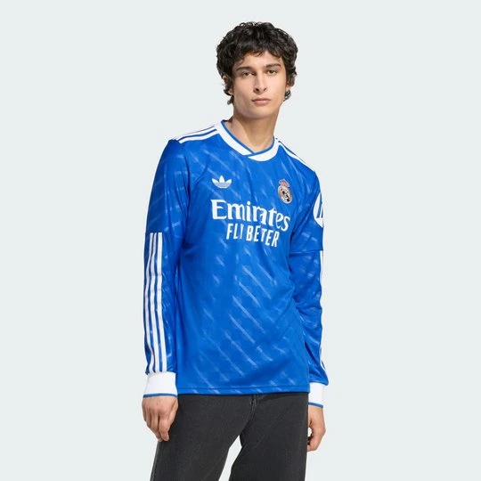 Zdjęcie produktu Koszulka z długim rękawem z trzeciego zestawu Real Madryt 25 / 26 Adidas Blue Bird