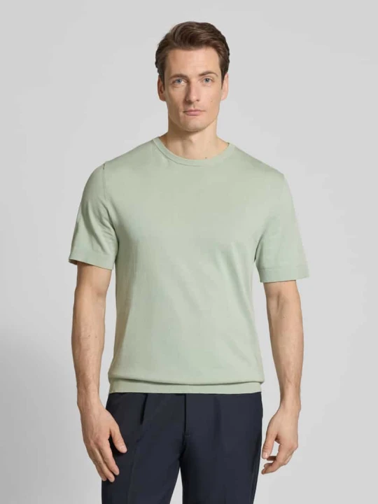 Zdjęcie produktu Koszulka z dzianiny o kroju regular fit z bawełny ekologicznej Model 'TORINO' Selected Homme Jasnozielony