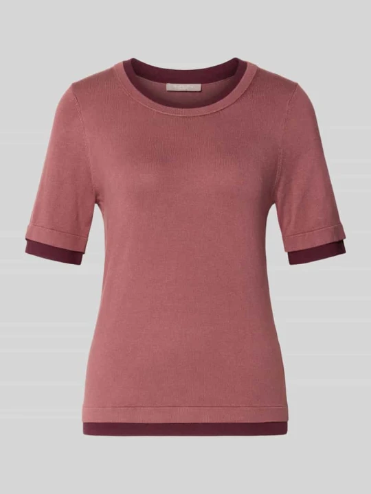 Zdjęcie produktu Koszulka z dzianiny o kroju slim fit z mieszanka wiskozy Christian Berg Brudnoróżowy