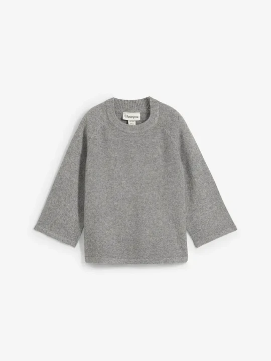Zdjęcie produktu Koszulka z dzianiny oversize BonPrix szary