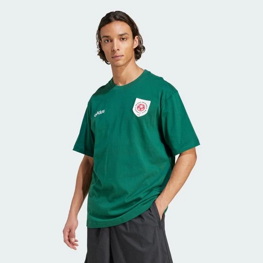 Zdjęcie produktu Koszulka z grafiką i naszywką Adidas zielony