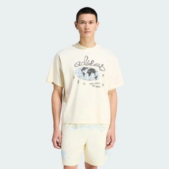 Zdjęcie produktu KOSZULKA Z GRAFIKĄ ORIGINALS ONE WORLD Adidas Cream White