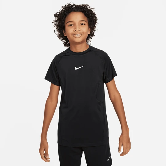 Zdjęcie produktu Koszulka z krótkim rękawem dla dużych dzieci (chłopców) Dri-FIT Nike Pro - Czerń