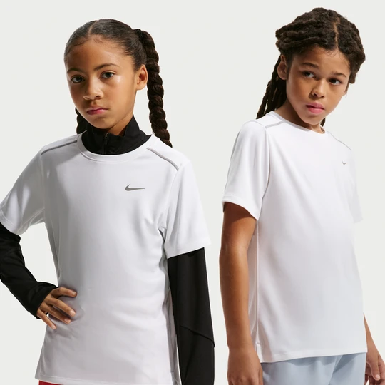 Zdjęcie produktu Koszulka z krótkim rękawem dla dużych dzieci Dri-FIT Nike Miler - Biel