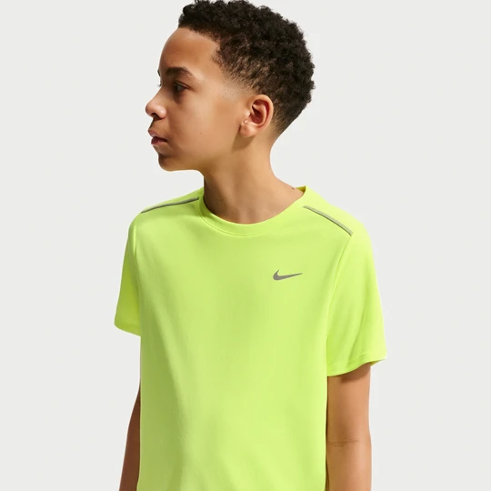 Zdjęcie produktu Koszulka z krótkim rękawem dla dużych dzieci Dri-FIT Nike Miler - Żółty