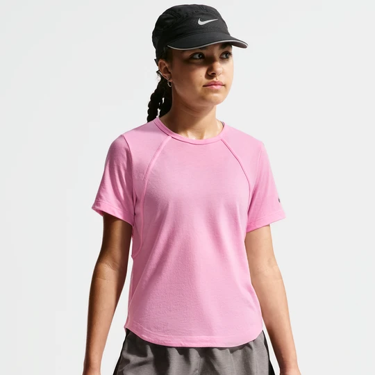 Zdjęcie produktu Koszulka z krótkim rękawem dla dużych dzieci (dziewcząt) Dri-FIT Nike Tempo - Różowy