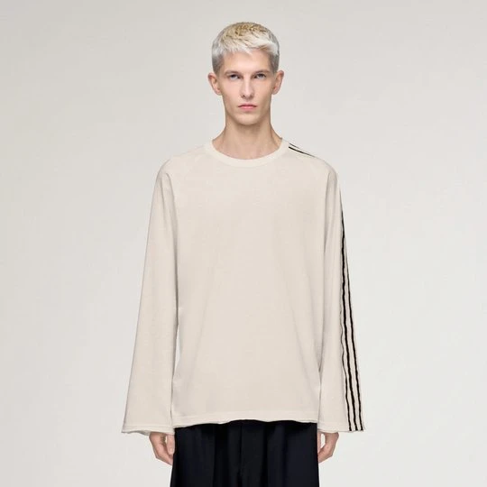 Zdjęcie produktu KOSZULKA Z KRÓTKIM RĘKAWEM Y-3 RAW EDGE 3-STRIPES Adidas Chalk White