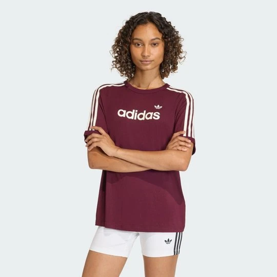 Zdjęcie produktu KOSZULKA Z LINEARNYM LOGO Adidas bordowy
