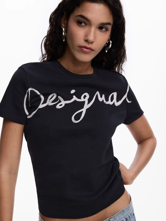 Zdjęcie produktu Koszulka logo Desigual czarny