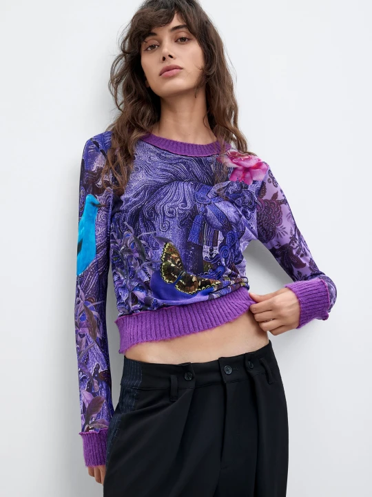Zdjęcie produktu Koszulka z nadrukiem M. C. Lacroix Desigual czerwony