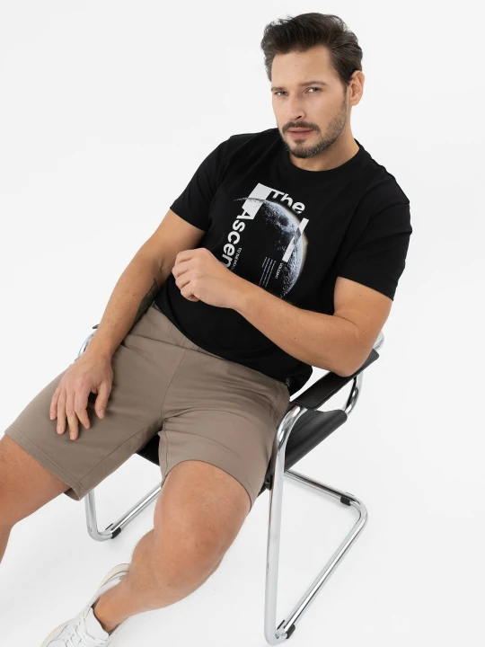 Zdjęcie produktu Koszulka z nadrukiem, Comfort Fit, T-NARIS Volcano Czarny