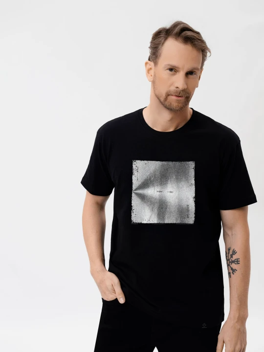 Zdjęcie produktu Koszulka z nadrukiem, Comfort Fit, T-VIBES Volcano