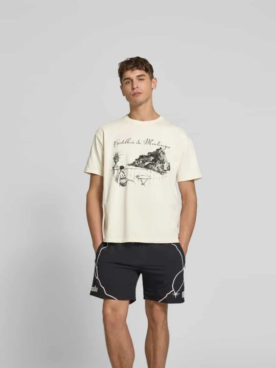 Zdjęcie produktu Koszulka z nadrukiem, krój regular fit Rhude Biały