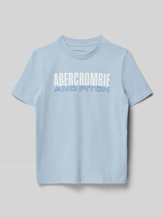 Zdjęcie produktu Koszulka z nadrukiem logo, krój regular fit Abercrombie & Fitch Błękitny