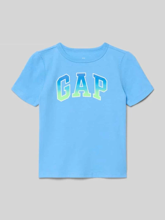 Zdjęcie produktu Koszulka z nadrukiem logo, krój regular fit GAP Królewski niebieski