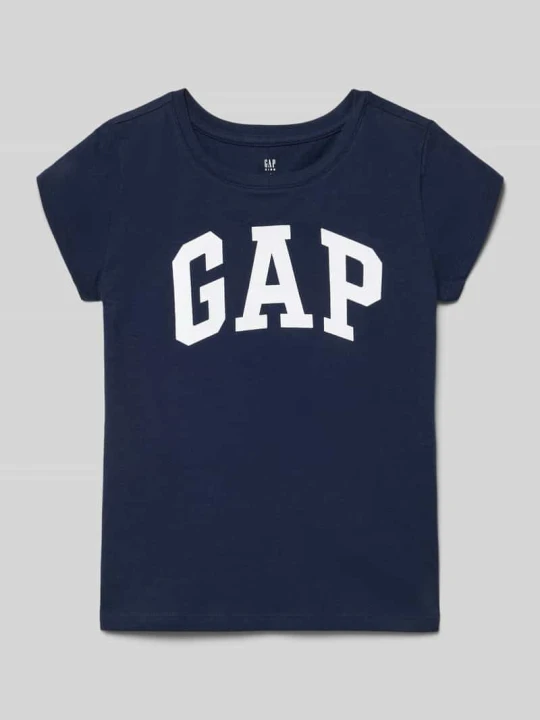 Zdjęcie produktu Koszulka z nadrukiem logo, krój regular fit GAP Granatowy