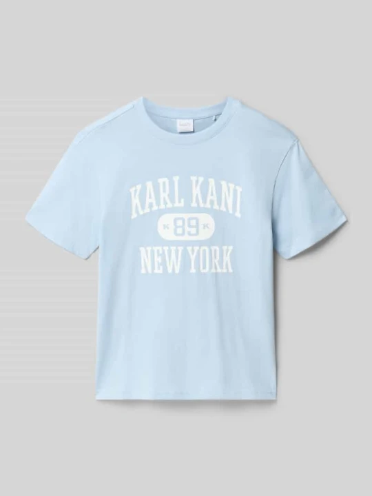 Zdjęcie produktu Koszulka z nadrukiem logo, krój regular fit Karl Kani Błękitny