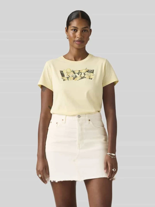 Zdjęcie produktu Koszulka z nadrukiem logo, krój regular fit Levi's Pastelowy żółty