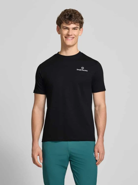 Zdjęcie produktu Koszulka z nadrukiem logo, krój regular fit Sergio Tacchini Czarny