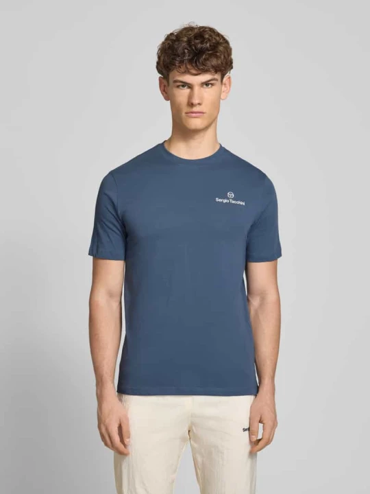 Zdjęcie produktu Koszulka z nadrukiem logo, krój regular fit Sergio Tacchini Królewski niebieski
