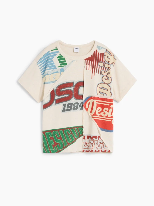 Zdjęcie produktu Koszulka z nadrukowanym logo Desigual biały
