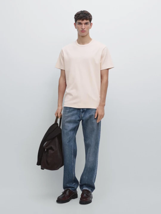 Zdjęcie produktu Koszulka Ze 100% Bawełny Z Krótkim Rękawem - Multicolor - - Massimo Dutti - Mężczyzna