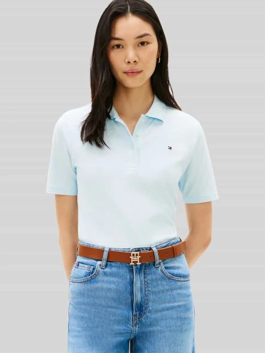 Zdjęcie produktu Koszulki polo o kroju regular fit z mieszanki bawełny Tommy Hilfiger Jasnoniebieski