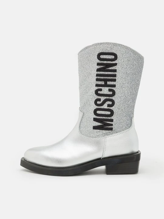Zdjęcie produktu Kowbojki i obuwie motocyklowe MOSCHINO srebrny