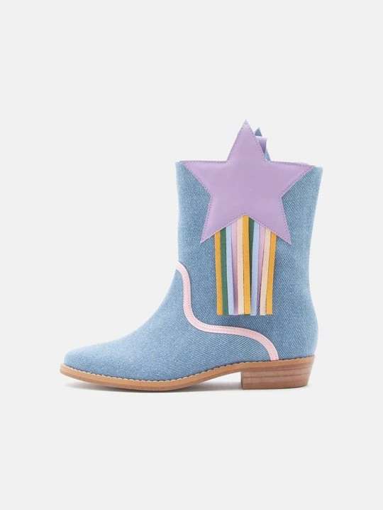 Zdjęcie produktu Kowbojki i obuwie motocyklowe Stella McCartney niebieski denim