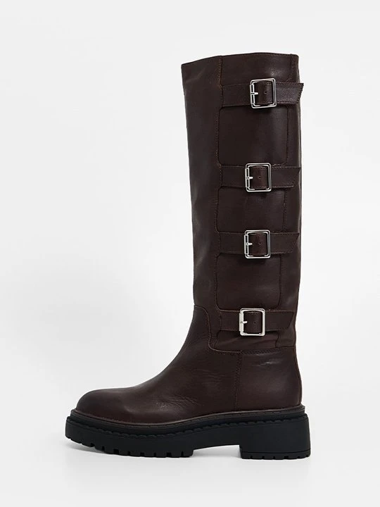 Zdjęcie produktu Kowbojki i obuwie motocyklowe Steve Madden ciemnobrązowy