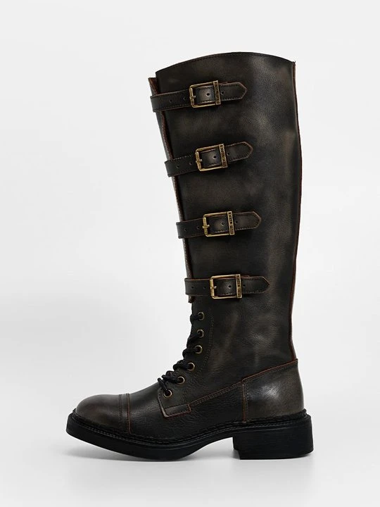 Zdjęcie produktu Kowbojki i obuwie motocyklowe Steve Madden ciemnobrązowy