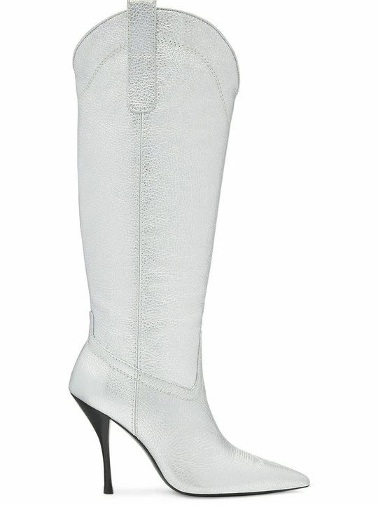 Zdjęcie produktu Kowbojki i obuwie motocyklowe Stuart Weitzman srebrny